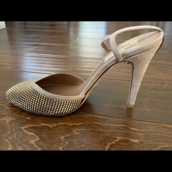 valentino gold studded shoes